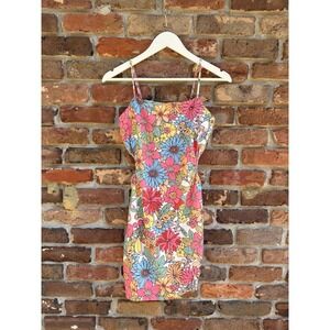Lelis Collection Floral Colorful waist‎ cut out Dress Mini summer size Small